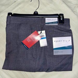 NWT Charcoal PERRY ELLIS DRESS PANTS 36 X 30
